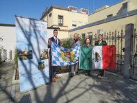 v.l.n.r.: Jonas Löffler, Prof. Dr. DhC. Enrique Zuazua, S.E. Cecilia Villanueva Bracho, Dr. Irma de Melo-Reiners