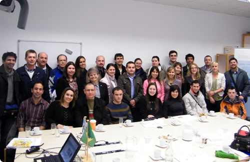 Gruppenbild der Besucherinnen der Universität